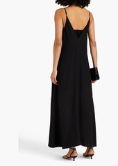Brunello Cucinelli - Bead-embellished layered twill maxi dress - Black - S