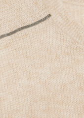 Brunello Cucinelli - Bead-embellished mohair-blend sweater - Neutral - XXS