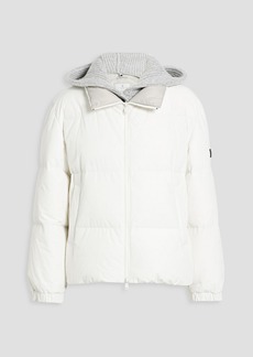 Brunello Cucinelli - Bead-embellished quilted shell hooded down jacket - White - IT 44