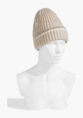 Brunello Cucinelli - Bead-embellished ribbed cashmere beanie - White - S