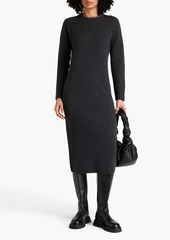 Brunello Cucinelli - Bead-embellished ribbed cashmere midi dress - Gray - M