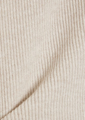 Brunello Cucinelli - Bead-embellished ribbed cashmere sweater - Neutral - XL