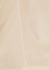 Brunello Cucinelli - Bead-embellished silk crepe de chine top - Neutral - XXL