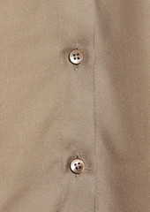 Brunello Cucinelli - Bead-embellished silk-satin twill shirt - Neutral - M