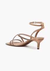 Brunello Cucinelli - Bead-embellished suede sandals - Neutral - EU 37