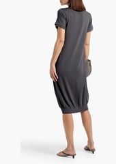 Brunello Cucinelli - Bead-embellished wool and cashmere-blend dress - Gray - M