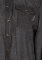 Brunello Cucinelli - Bead-embellished wool shirt - Gray - L