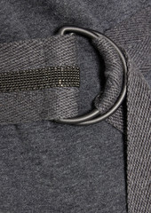Brunello Cucinelli - Belted cotton-blend jersey dress - Gray - M