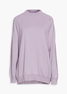 Brunello Cucinelli - Bead-embellished cashmere turtleneck sweater - Purple - M