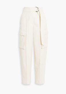 Brunello Cucinelli - Cropped pleated wool-twill tapered pants - White - IT 42