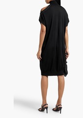 Brunello Cucinelli - Cutout bead-embellished cashmere and silk-blend dress - Black - XS