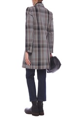 Brunello Cucinelli - Double-breasted checked wool coat - Black - IT 40