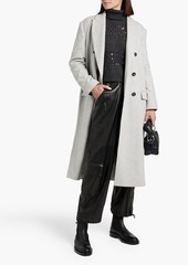 Brunello Cucinelli - Double-breasted wool and cashmere-blend felt coat - Gray - IT 46