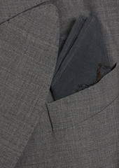 Brunello Cucinelli - Double-breasted wool-blend blazer - Gray - IT 42