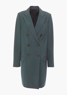 Brunello Cucinelli - Double-breasted wool-blend coat - Green - IT 42