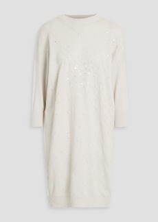 Brunello Cucinelli - Embellished cashmere dress - White - XXS