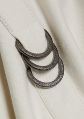 Brunello Cucinelli - Embellished cotton-blend jersey jacket - White - XXS