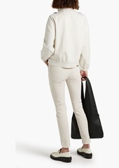 Brunello Cucinelli - Embellished cotton-blend jersey jacket - White - XXS