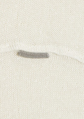 Brunello Cucinelli - Embellished linen and silk-blend top - White - M