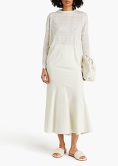 Brunello Cucinelli - Embellished linen-blend sweater - White - M