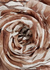 Brunello Cucinelli - Frayed printed linen scarf - Brown - OneSize