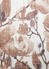 Brunello Cucinelli - Frayed printed linen scarf - Brown - OneSize