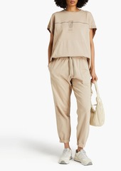 Brunello Cucinelli - French cotton-terry track pants - Neutral - M