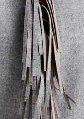 Brunello Cucinelli - Fringed wool-blend felt midi skirt - Gray - IT 36