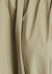 Brunello Cucinelli - Gathered bead-embellished cotton-poplin dress - Neutral - M