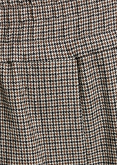 Brunello Cucinelli - Houndstooth wool-blend tweed tapered pants - Brown - IT 46