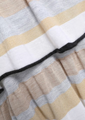 Brunello Cucinelli - Layered striped cashmere-blend top - Black - M