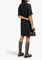 Brunello Cucinelli - Metallic cashmere-blend turtleneck dress - Black - S