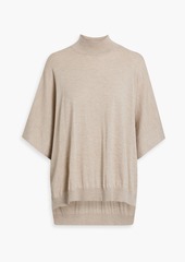 Brunello Cucinelli - Metallic cashmere-blend turtleneck sweater - Neutral - M