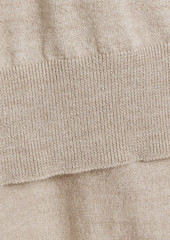 Brunello Cucinelli - Metallic cashmere-blend turtleneck sweater - Neutral - M