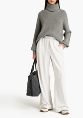 Brunello Cucinelli - Printed French cotton-terry track pants - White - M