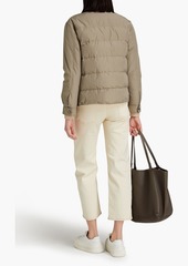 Brunello Cucinelli - Quilted bead-embellished shell down jacket - Neutral - IT 42