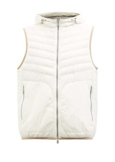 Brunello Cucinelli - Quilted Shell Hooded Gilet - Mens - White