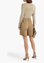 Brunello Cucinelli - Quilted suede shorts - Neutral - IT 42
