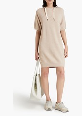 Brunello Cucinelli - Bead-embellished ribbed cotton mini dress - Neutral - M
