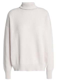 Brunello Cucinelli - Ribbed cashmere turtleneck sweater - White - L