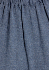 Brunello Cucinelli - Metallic cashmere-blend jersey top - Blue - M