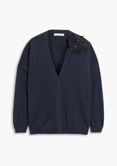 Brunello Cucinelli - Sequin-embellished cashmere cardigan - Blue - XL
