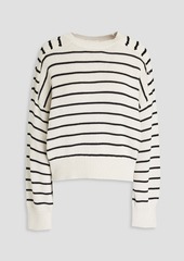 Brunello Cucinelli - Oversized sequin-embellished striped cotton sweater - Gray - XXS