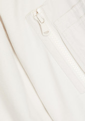 Brunello Cucinelli - Shell-paneled bead-embellished French cotton-blend terry zip-up hoodie - White - XS