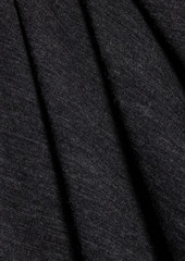 Brunello Cucinelli - Wrap-effect bead-embellished stretch-wool jersey midi dress - Gray - M