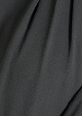 Brunello Cucinelli - Wrap-effect silk-crepe midi dress - Gray - M