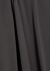 Brunello Cucinelli - Wrap-effect silk-crepe midi dress - Gray - XS