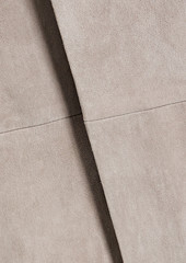 Brunello Cucinelli - Wrap-effect suede midi skirt - Gray - IT 42