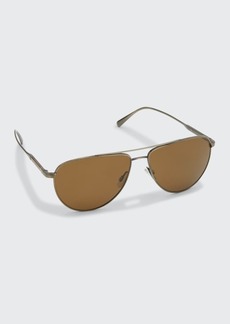 Brunello Cucinelli & Oliver Peoples Men's Disoriano Metal Aviator Sunglasses