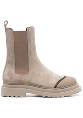 BRUNELLO CUCINELLI ANKLE BOOTS WITH ELASTICATED INSERTS